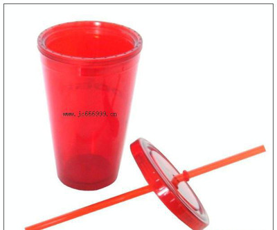 【新款熱銷】廠家定做流行水杯 雙層塑料杯禮品促銷 星巴克